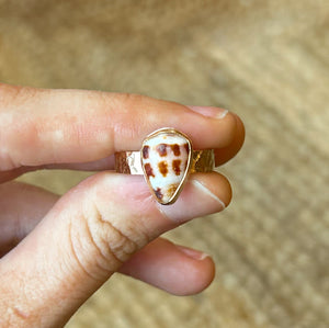 size 7 thick hebrew cone ring