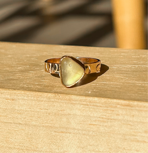 size 5 sea glass ring