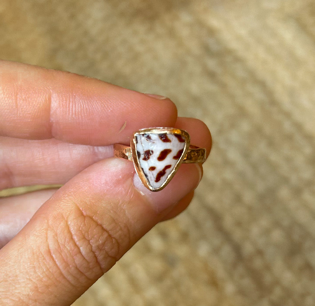 *FLAWED* size 5 classic hebrew cone ring