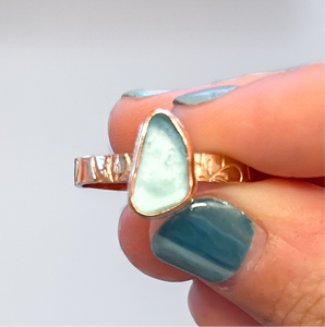 size 10 sea glass ring