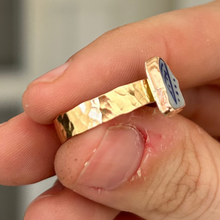 Load image into Gallery viewer, size 7 sea pottery ring *thick band*
