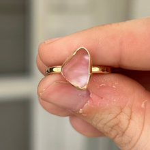 Load image into Gallery viewer, size 7 pink sea glass ring
