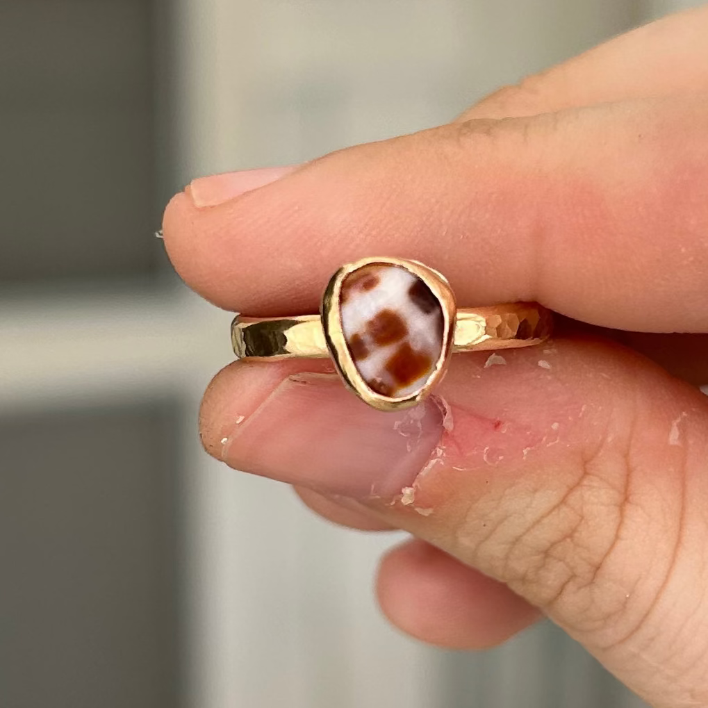 size 8 hebrew cone ring