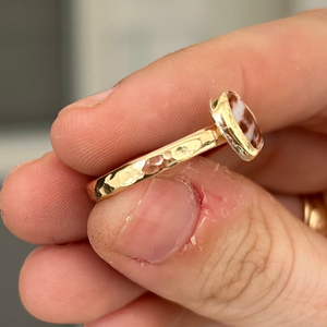 size 8 hebrew cone ring