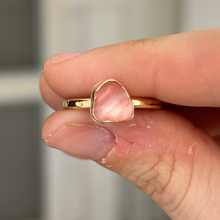 Load image into Gallery viewer, size 8 pink sea glass ring
