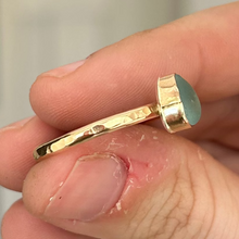 Load image into Gallery viewer, size 9 turquoise sea glass ring
