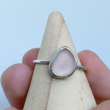 Load image into Gallery viewer, peach/pale pink sea glass ring
