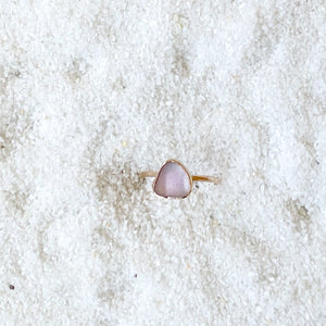 lavender sea glass ring
