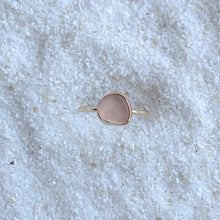 Load image into Gallery viewer, peach/pale pink sea glass ring
