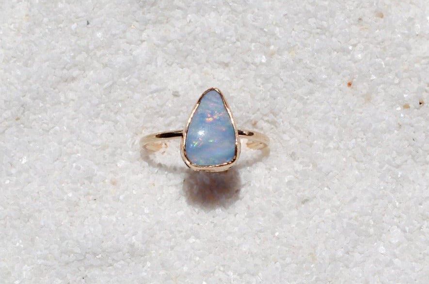 gold opal ring (size 7)