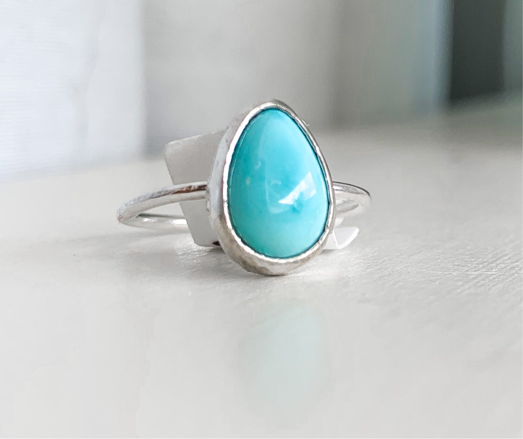 silver turquoise ring (size 7)