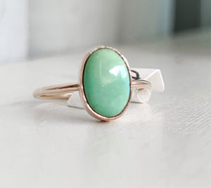 gold turquoise ring (size 6)
