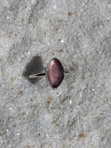 purple sea glass ring (size 6.5)